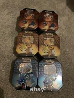 Pokemon Hidden Fates Tins Case & Display Box Brand New & Sealed 6 Tins