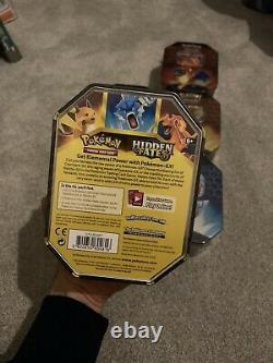 Pokemon Hidden Fates Tins Case & Display Box Brand New & Sealed 6 Tins