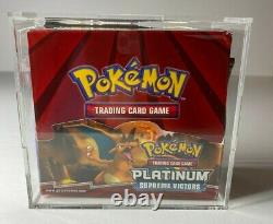 Pokemon Platinum Supreme Victors Booster Box 14 Sealed Packs in Display Case