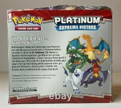 Pokemon Platinum Supreme Victors Booster Box 14 Sealed Packs in Display Case