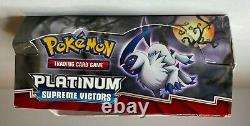 Pokemon Platinum Supreme Victors Booster Box 14 Sealed Packs in Display Case