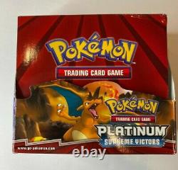 Pokemon Platinum Supreme Victors Booster Box 14 Sealed Packs in Display Case