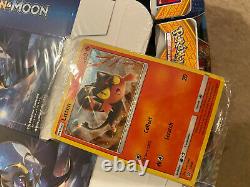 Pokemon Sun & Moon Launch DIsplay Case 72 Packs = 2 Booster Boxes +16 Foil Cards