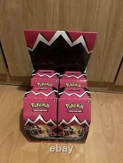 Pokemon TCG Marnie Premium Tournament Collection Box x 4 Boxes with Display Case