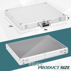 Portable 24x20 Aluminum Display Case for Sports Cards & Collectibles