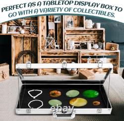 Portable 24x20 Aluminum Display Case for Sports Cards & Collectibles