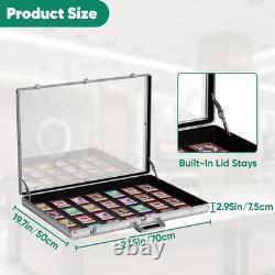 Portable 28''x20'' Lockable Display Case for Sports Cards & Collectibles