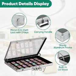 Portable 28''x20'' Lockable Display Case for Sports Cards & Collectibles