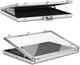 Portable 34x22 Aluminum Trade Show Display Case with Acrylic Panels Silver