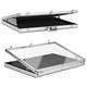 Portable 34x22 Aluminum Trade Show Display Case with Acrylic Panels Silver