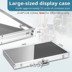 Portable 34x22 Aluminum Trade Show Display Case with Acrylic Panels Silver