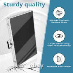 Portable 34x22 Aluminum Trade Show Display Case with Acrylic Panels Silver