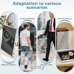 Portable 34x22 Aluminum Trade Show Display Case with Acrylic Panels Silver