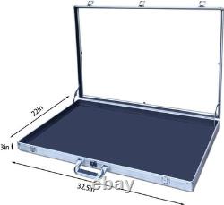 Portable Aluminum Trade Show Display Case Lockable 32x22 Jewelry Collectible