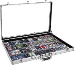 Portable Aluminum Trade Show Display Case Lockable Tabletop Showcase Cards Jewel