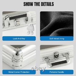 Portable Aluminum Trade Show Display Case Lockable Tabletop Showcase Cards Jewel