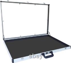 Portable Aluminum Trade Show Display Case with Clear Polycarbonate Panels Lockab