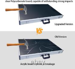 Portable Aluminum Trade Show Display Case with Clear Polycarbonate Panels Lockab