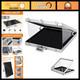Portable Aluminum Trading Card Display Case 34x22 Clear Acrylic Box with Loc