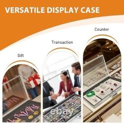 Portable Aluminum Trading Card Display Case 34x22 Clear Acrylic Box with Loc