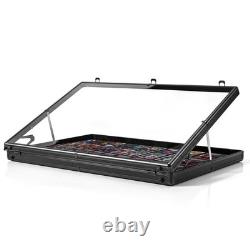 Portable Card Show Display Case 34x22, Aluminum Trade Show Display Case With
