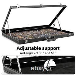 Portable Card Show Display Case 34x22, Aluminum Trade Show Display Case With