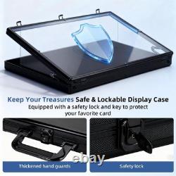 Portable Card Show Display Case 34x22, Aluminum Trade Show Display Case With