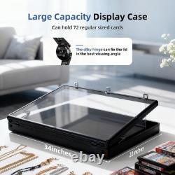 Portable Card Show Display Case 34x22, Aluminum Trade Show Display Case With