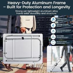 Portable Locking Display Case with Wheels for Cards & Jewelry 34x22