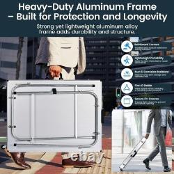 Portable Locking Display Case with Wheels for Cards & Jewelry 34x22