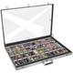 Portable Tabletop Display Case Lockable Glass Showcase