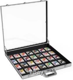 Portable Trade Show Display Case, 24'' x 20'' Card Show Display Case with Loc