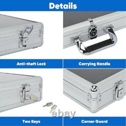 Portable Trade Show Display Case, 24'' x 20'' Card Show Display Case with Loc