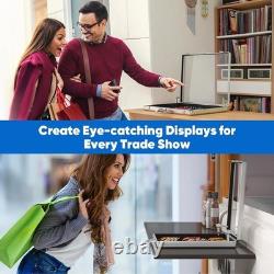 Portable Trade Show Display Case, 24'' x 20'' Card Show Display Case with Loc