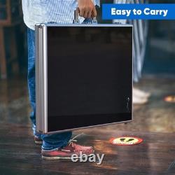 Portable Trade Show Display Case, 24'' x 20'' Card Show Display Case with Loc