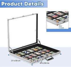 Portable Trade Show Display Case, 24''x20'' Aluminum Card Show Display Case w