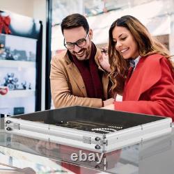 Portable Trade Show Display Case, 24''x20'' Aluminum Card Show Display Case w