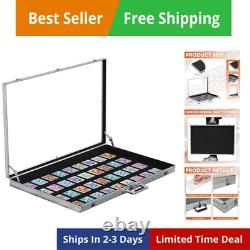 Portable Trade Show Display Case, 34x22 Aluminum Card Show Display Case wit