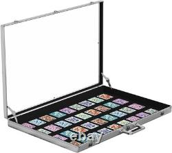 Portable Trade Show Display Case, 34x22 Aluminum Card Show Display Case wit