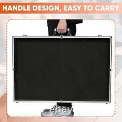 Portable Trade Show Display Case, 34x22 Aluminum Card Show Display Case wit