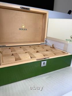Premium Green Wooden Watch Display Box 10 Slot Luxury Organizer Case