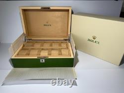 Premium Green Wooden Watch Display Box 10 Slot Luxury Organizer Case