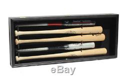 Pro UV 5 Baseball Bat Display Case Holder Wall Cabinet Shadow Box B55-BLA