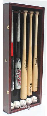 Pro UV 5 Baseball Bat Display Case Holder Wall Cabinet Shadow Box B55-MAH