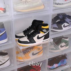 Pulley Sliding Design Stackable Side Drop Sneaker Display Case Storage Shoe Box