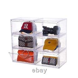 Purse and Handbag Storage Organizer for Closet, 6 Pack Display Cases for