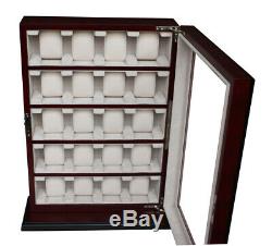 Quality Watch Jewelry Display Storage Holder Case Glass Box Organizer Gift r