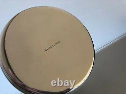 RALPH LAUREN AUBREY ROUND HANDCRAFTED SILVERPLATED BOX (NEW) with dustcover