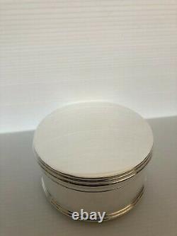 RALPH LAUREN AUBREY ROUND HANDCRAFTED SILVERPLATED BOX (NEW) with dustcover