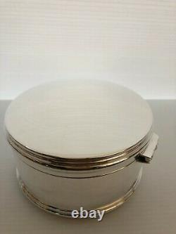 RALPH LAUREN AUBREY ROUND HANDCRAFTED SILVERPLATED BOX (NEW) with dustcover